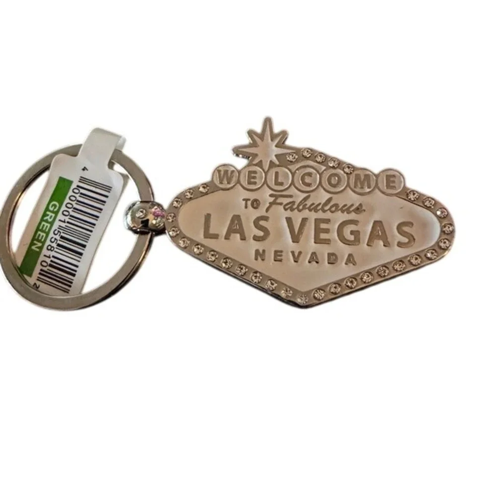 Las Vegas Souvenir Set Rhinestone Tumbler Keychain Dice‎ Game Pink Bling
